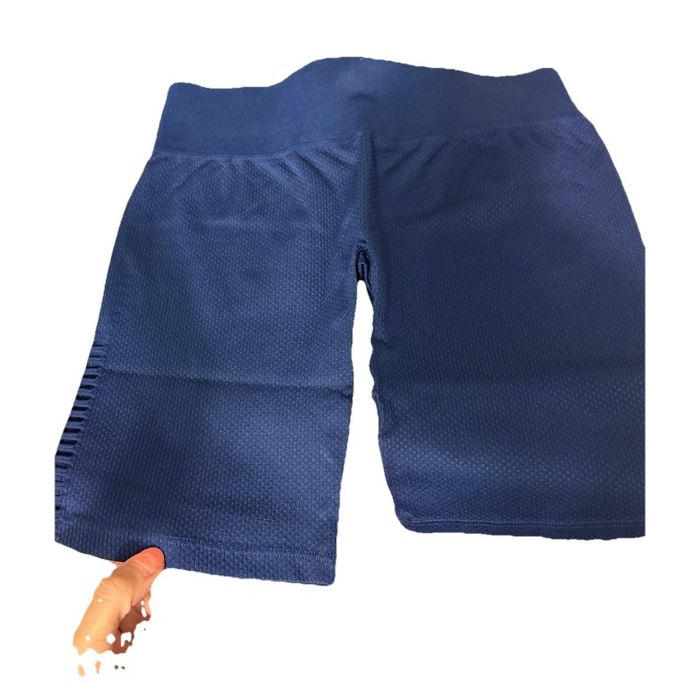 New NUX S Blue  Netted Side Detail Athletic Short Women